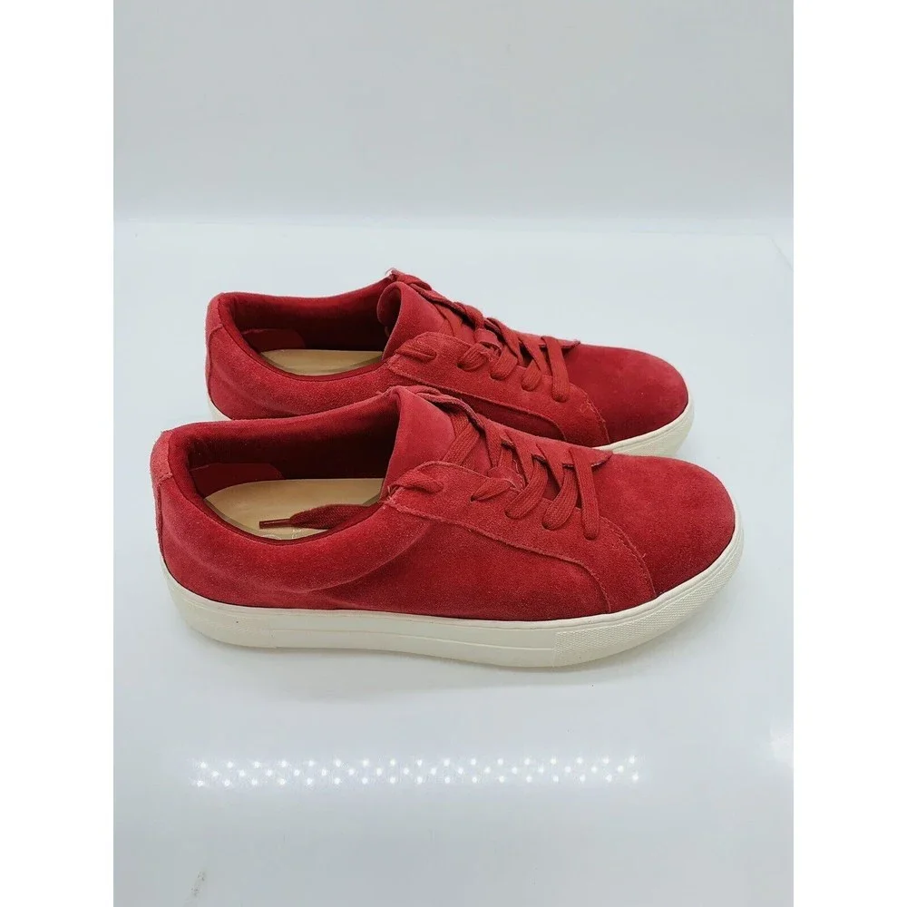 Laurie Felt Women's Lace Up Tennis Shoes Red Suede US 9M - Picture 7 of 11